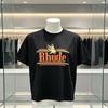 2026 Ny RHUDE Kortermet Retro Etikett Trykt Kortermet T-skjorte Løs Avslappet Høy kvalitet Unisex Klær
