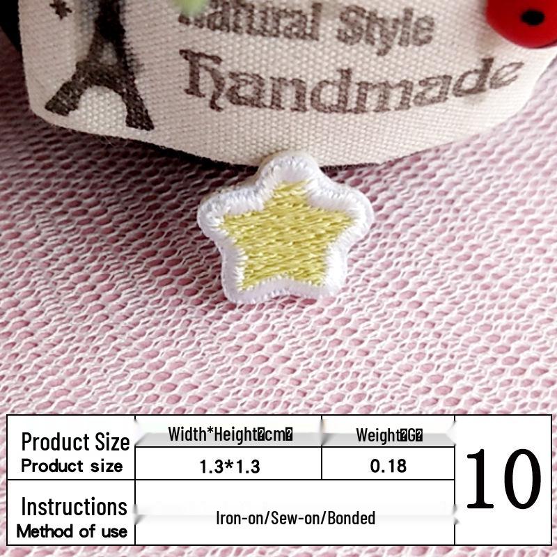 In Stock: Cute Mini Star Embroidery Patch for Clothing Decoration