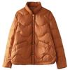 White duck down light down jacket women's short winter new loose casual big pocket stand-up collar retro coat