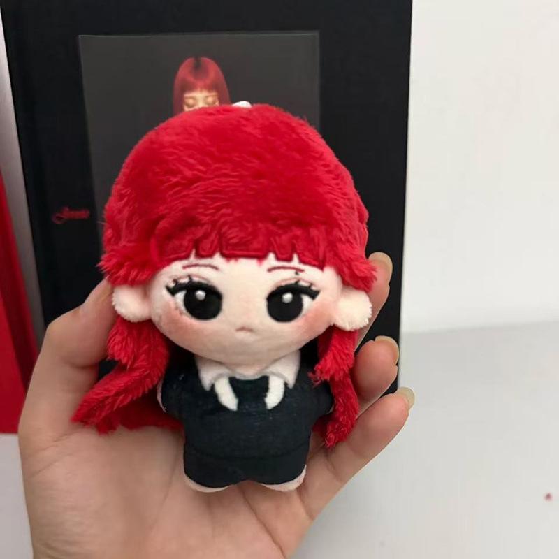 10cm Kpop Idol Doll Keychain JENNIE WINTER Minjeong Cartoon Doll Pendant Backpack Display Keyrings Charm Birthday Gift
