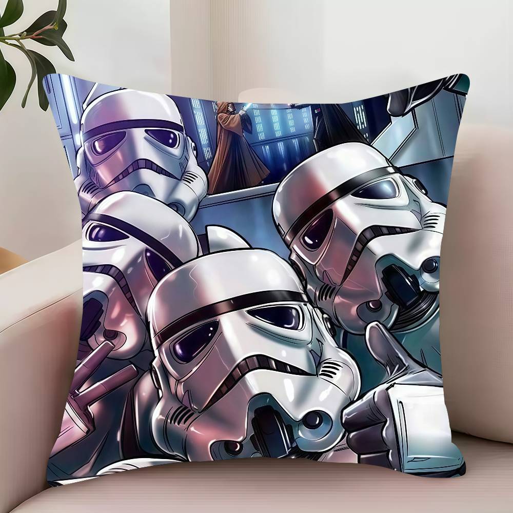 

MINISO S-Star Movie W-Wars Pillow Case Decor Protective Covers Comfortable soft for Sofa Living Room Home office 24x24Inch