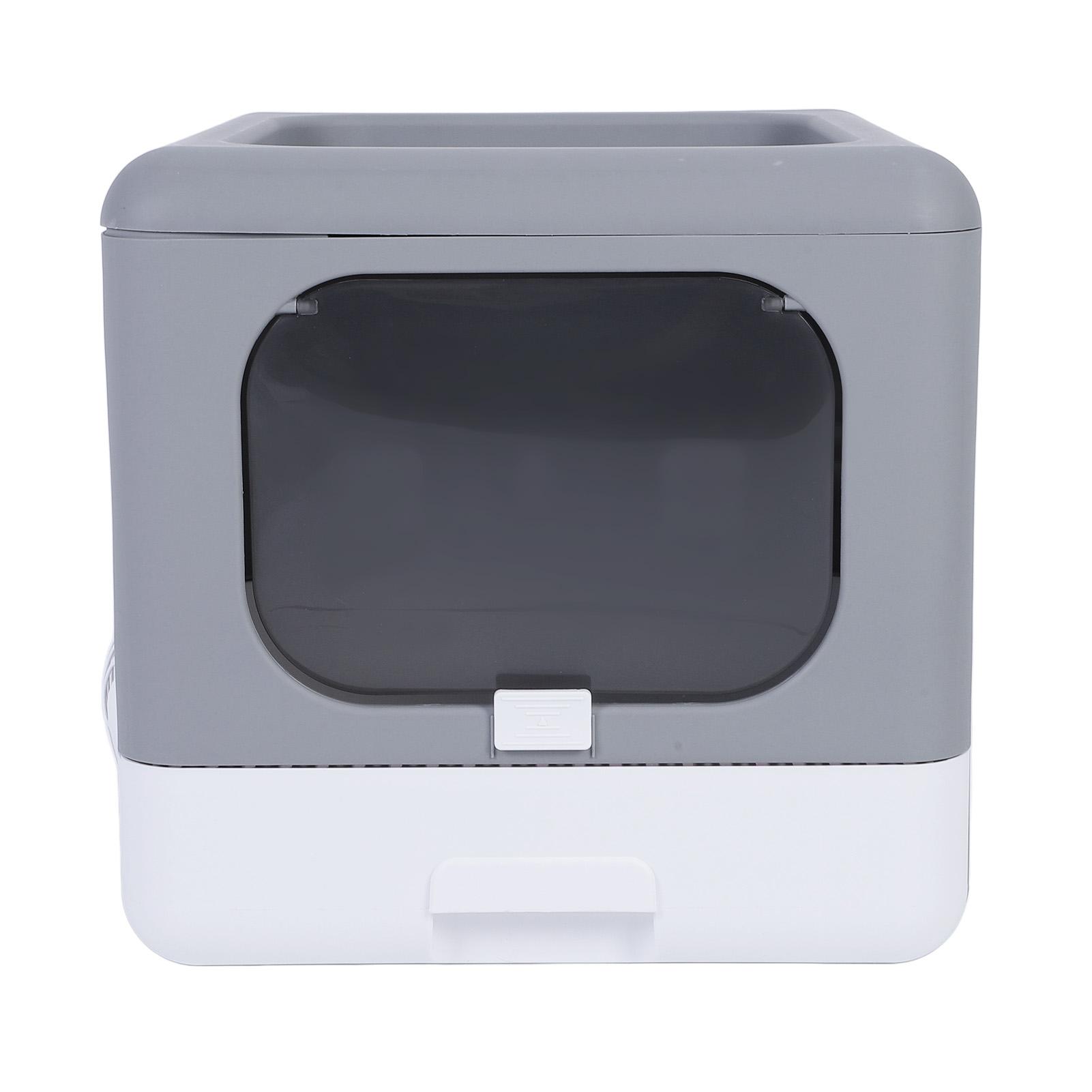 

Foldable Cat Litter Box Large Size Top Entry Anti Splashing Enclosed Kitty Litter Box for Home