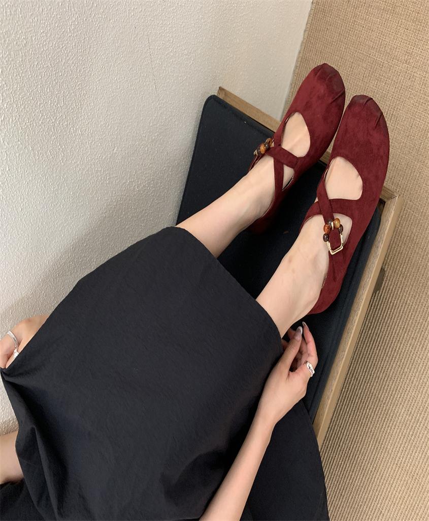 2025 new platform Mori women's style with skirt retro light mouth single shoes leopard print fashion daily versatile Mary Jane shoes