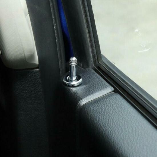 ABS Chrome Door Lock Pin Cover Decor Trim Bezels For Dodge RAM 1500 -