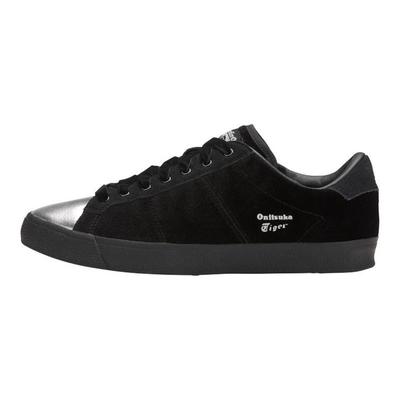 Lawnship Slip-Resistant Lightweight Low-Top Skate Shoes Women Sneakers Black Silver D7F3N-9090