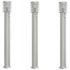 VidaXL Outdoor Floor Lamps with Sensors 3 Pcs Stainless Steel, Outdoor Ground Lighting, Ground Lighting of 4006368