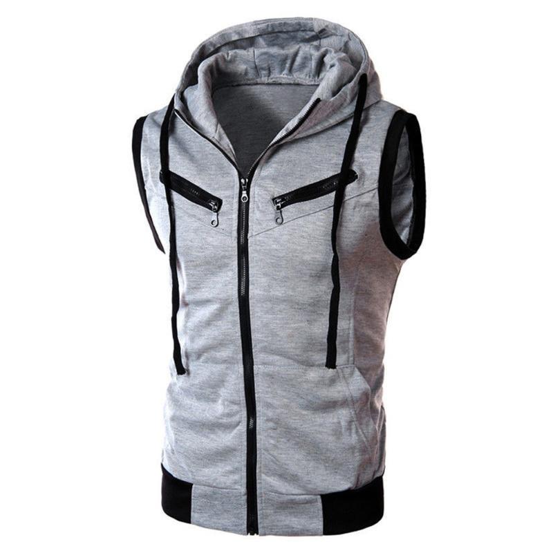sleeveless hooded jacket