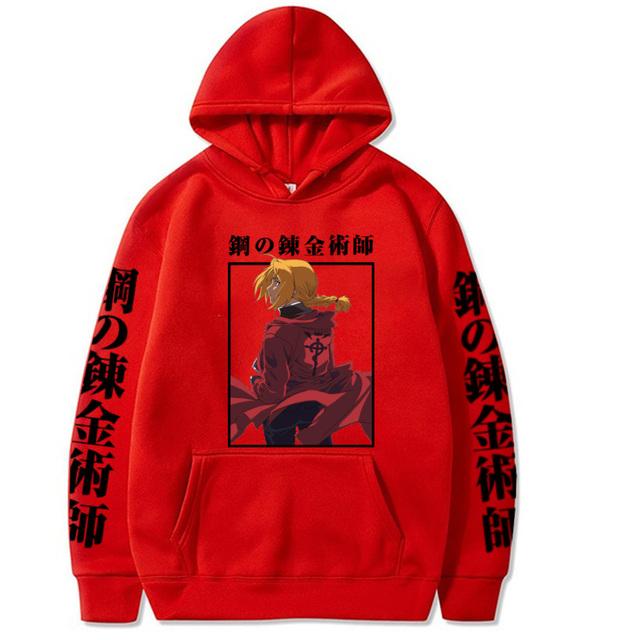 Fullmetal Alchemist Hot Anime Sweatshirt Casual Loose Zip Hoodie Women/Men Manga Pullovers Hip Hop Unisex Zipper Jackets