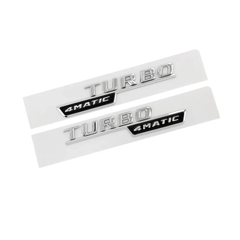 2 ks ABS Auto Blatník Turbo 4MATIC Logo Znak Odznak Nálepka Pro A45 C117 CLA 35 45 GLA45 X247 GLE53 Příslušenství