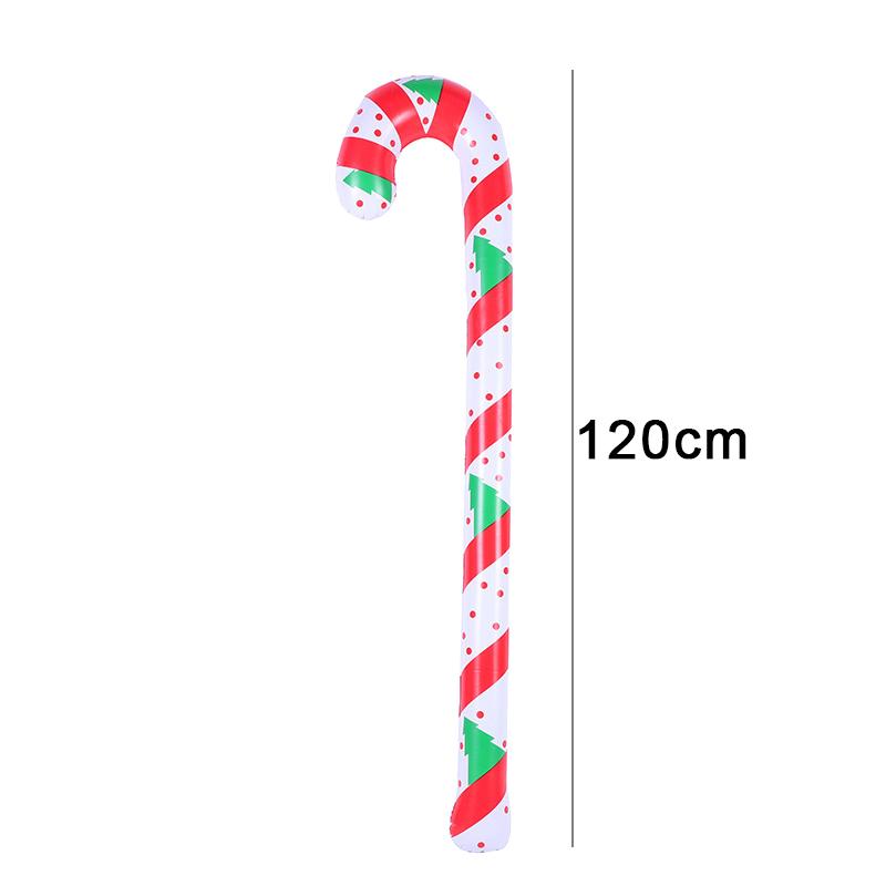 2/1 Stück Aufblasbare Weihnachtszuckerstangen Weihnachtsmannstock Ballons Outdoor Hängende Ornamente Weihnachten Navidad Party Dekoration Requisiten