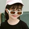 Korean Retro Square Child Sunglasses for Kids Fashion Oval Solid Color Children Eyewear UV400