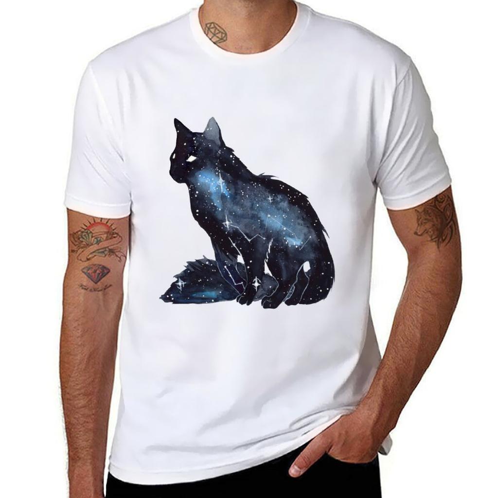 Galaxy Cat Tshirt Plus Size Solid Color Tshirt