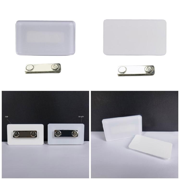 Portable Sturdy Acrylic Badge with Long Time Use Print Clarity for Diverses Event Applications Daily Casual Use