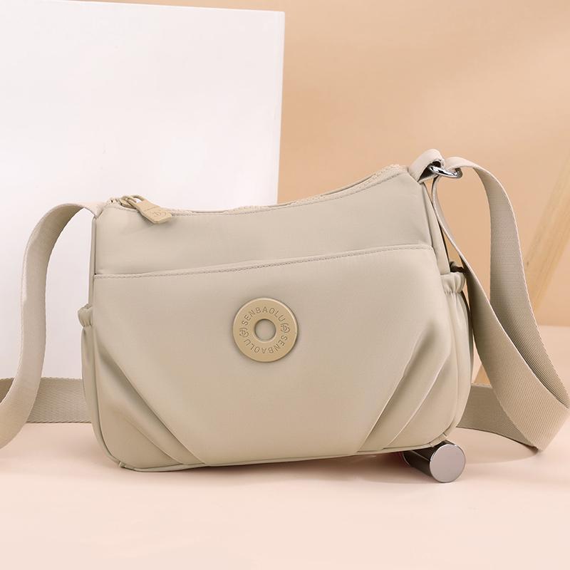 Women's Bag Multi-Pocket Shoulder Bag Lightweight Nylon Crossbody Bag