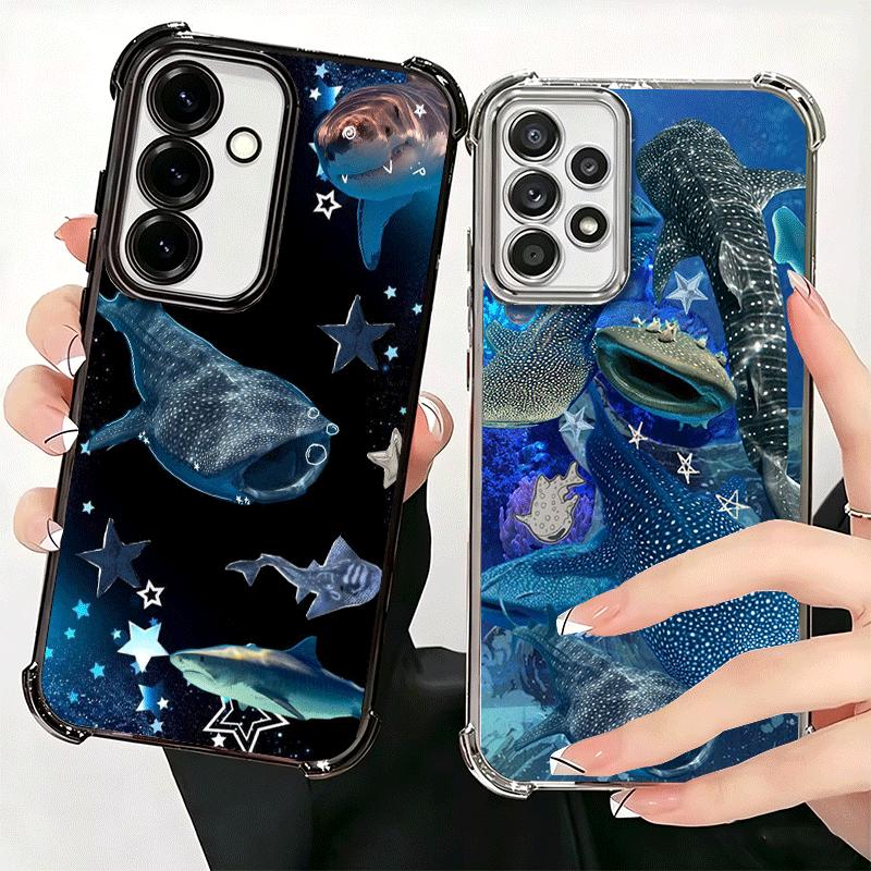 Ocean Whale Shark Soft Phone Case For Samsung A17 A27 A07 A37 A57 A16 A56 A15 A55 A14 A54 A13 A53 A26 A36 A25 A35 A24 A34 A23 A3