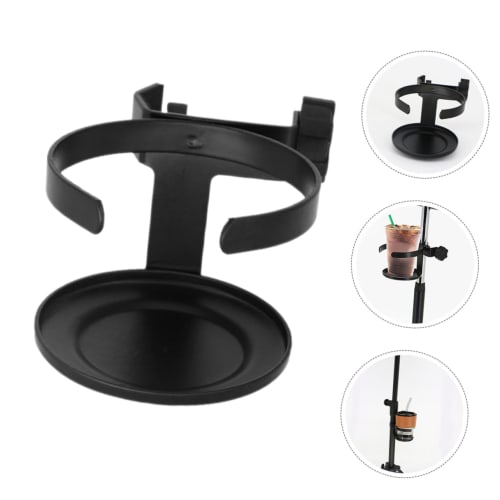 Vaguelly Music Stand Water Cup Holder, Microphone Stand, Cup Holder, Tumbler Cup Cradle, Cup Holder Stand, Metal, Black