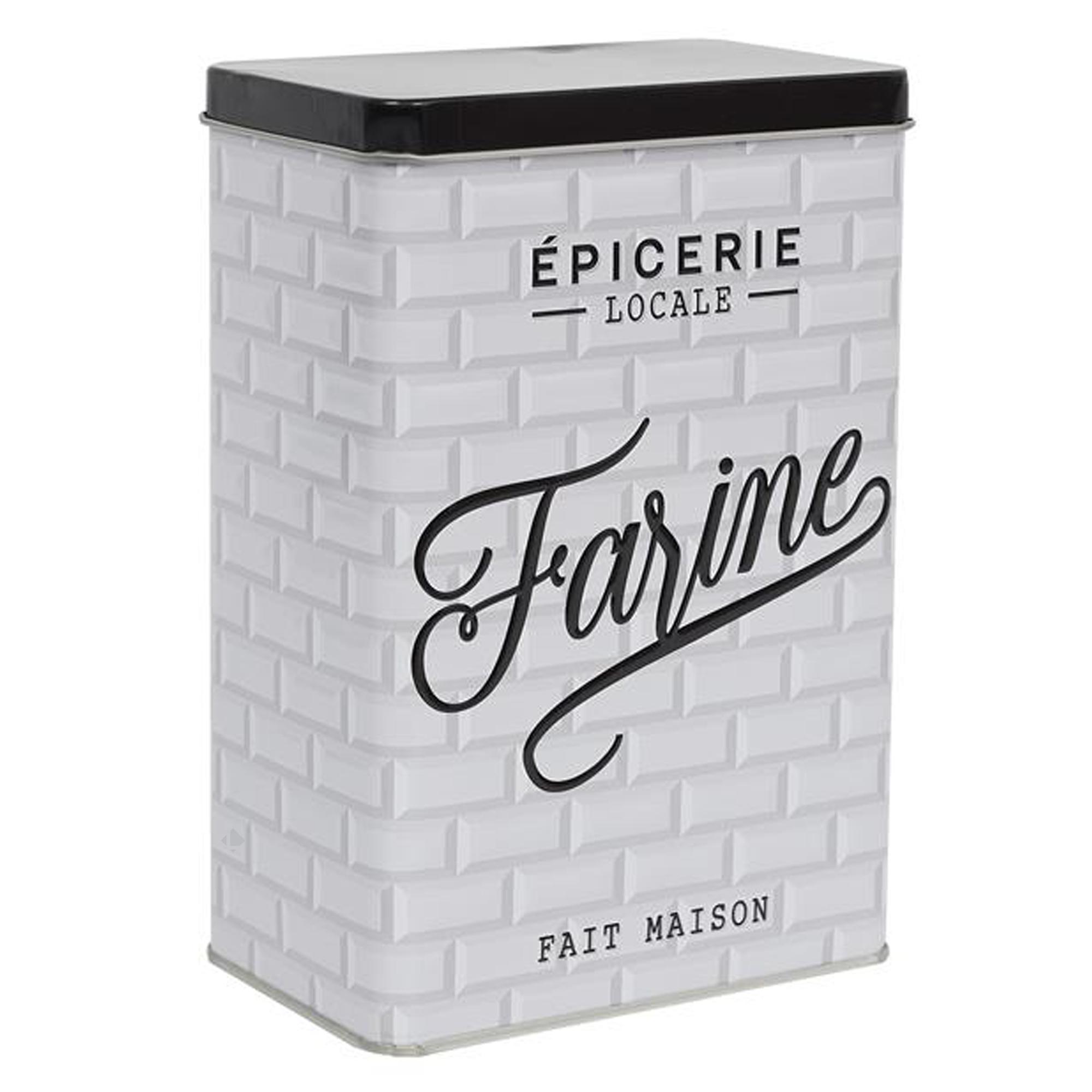 Boite de rangement aliments en métal BROOKLYN Farine