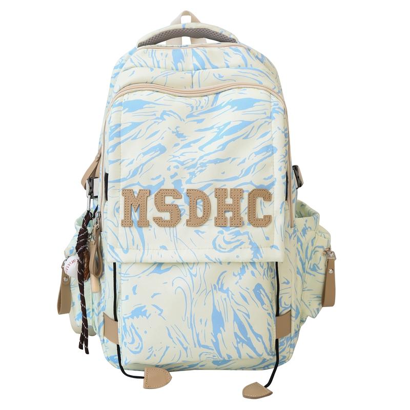 

Печать школьный рюкзак женский дорожный рюкзак письмо мужской рюкзак большой емкости жёлтый