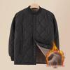 Woodpecker Men's Warm Plus Velvet Thickened Winter Jacket for Middle-Aged and Elderly