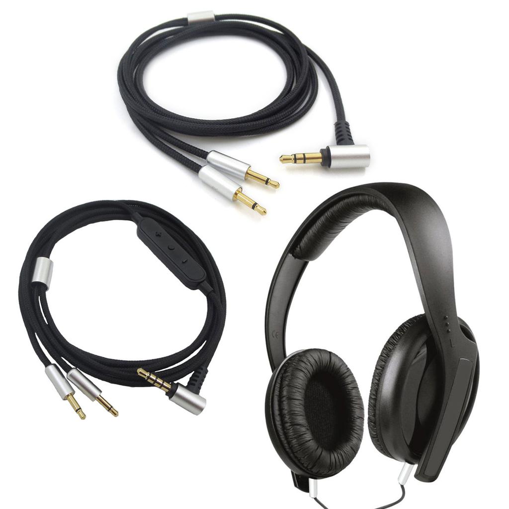 Cable Audio Cord Headphones Replacement 3.5mm to 2.5mm 1.2M Long for HD202 HD477 HD497 Audios Cord with Tuning Function