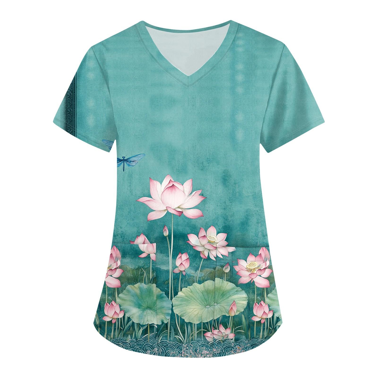 Женская печатная униформа рабочая униформа с V-образным вырезом и карманами защитная униформа защитная униформа XL