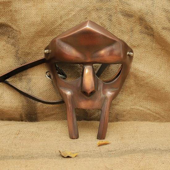 Copper Polish MF DOOM Mask Handmade Metal Hip Hop Rap DOOM Cosplay Mask