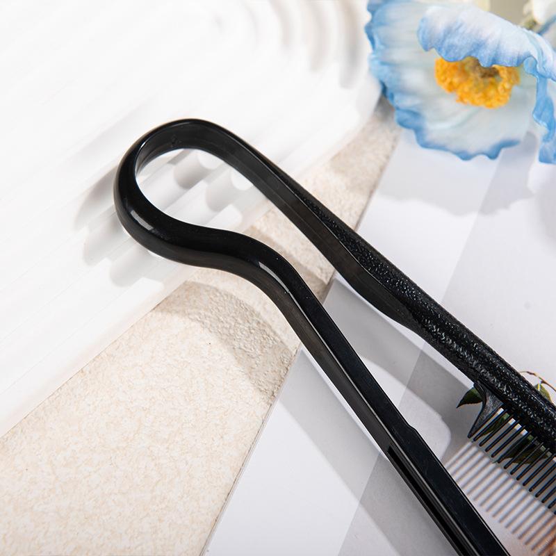 V-Shape Straightening & Volumizing Comb - Root Lift Styling Tool with Heated Teeth for Smoothing & Creating Natural Volume at Home Salon