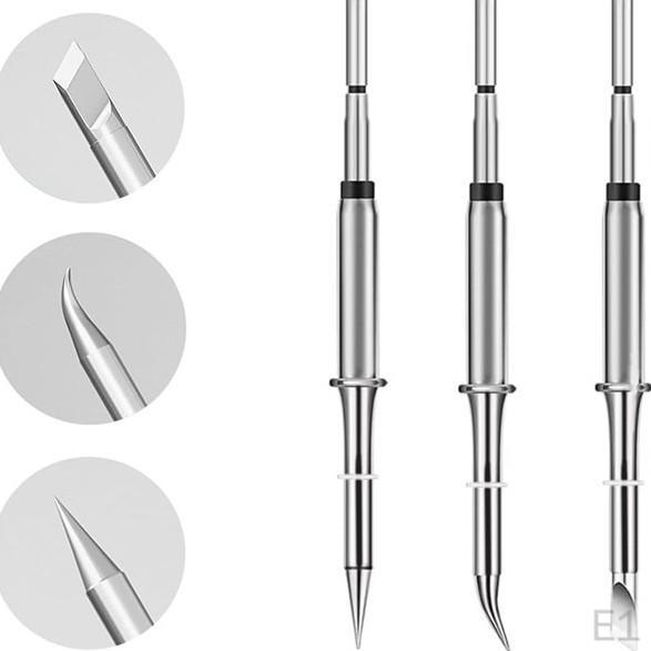 3 Pieces Soldering Iron Tips Tools Accs Portable Parts Easy Installation Head Solder