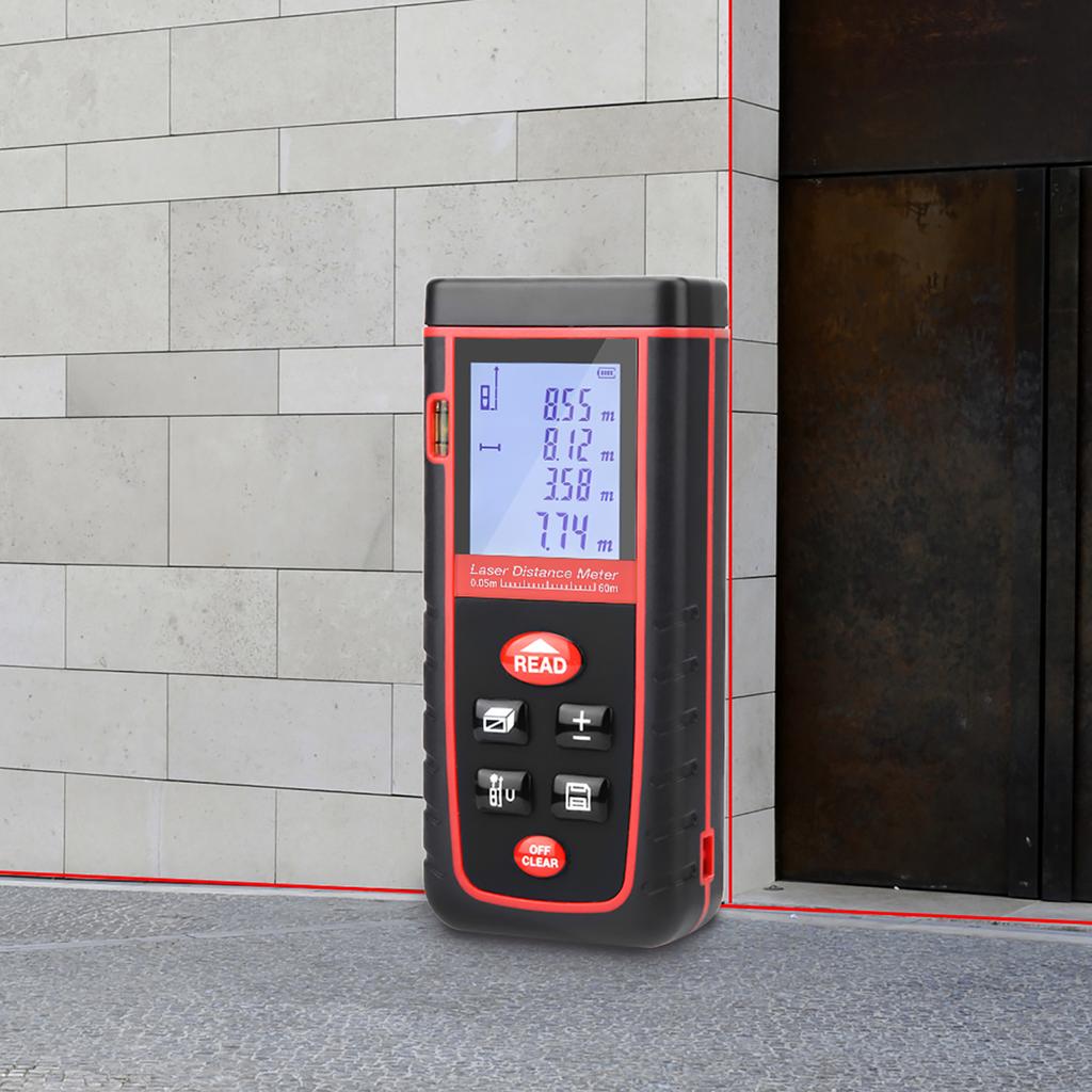 LCD Display Rz S 60M Laser Distance Meter Measurer Distance Measuring Tool Range Finder