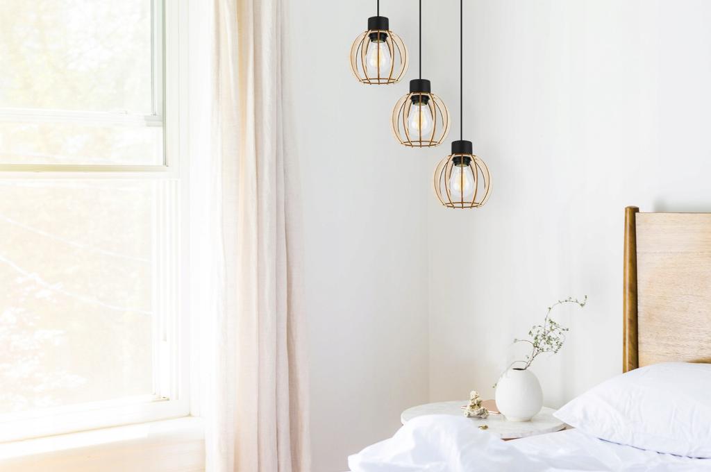 MODERN WOODEN LED CEILING HANGING LAMP