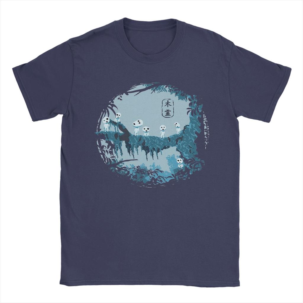 Leisure Kodama P-Princess H-Himes T-Shirt Men O Neck Pure Cotton T Shirt M-Mononoked Short Sleeve Tees Plus Size Clothes