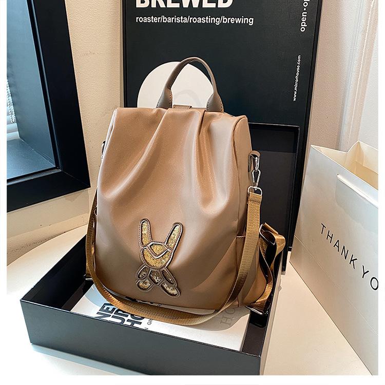 

New Korean version trendy student schoolbag high school college student couple backpack large capacity short trip backpack female хаки