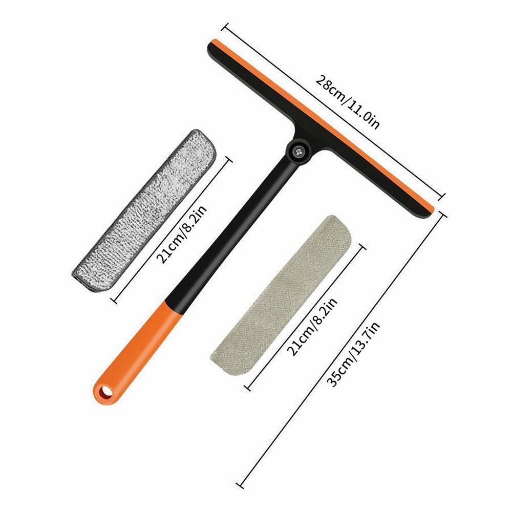 Wall-mounted Window Cleaner Wiper 3in1 Glass Scrub Scraping  Home Washing Tool