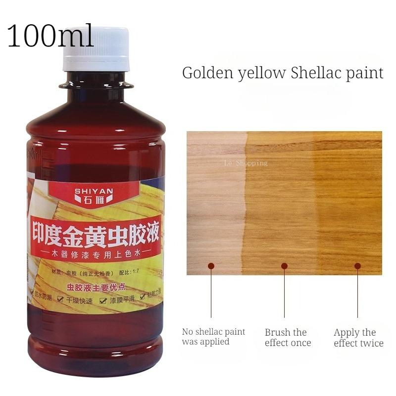 100g/250g/500g Shellac Paint Liquid Platinum/Gold/Transparent Furniture Flooring Musical Instruments Pest Moisture Prevention