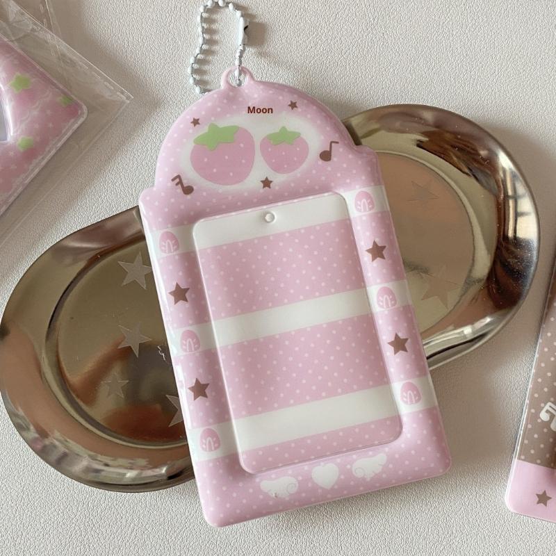 

1 шт. Сітка Полуниця 3-дюймовий Тримач для фотокарт Солодкий Рожевий Нотатки Крила Обкладинка для карт Підвіска-дисплей Тримач для карт DIY Ins Обкладинка для фото A2