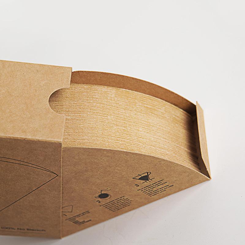 40/100 Stück verpacktes feines Kaffeefilterpapier Handgefertigte Kaffeeliebhaber natürlich ungebleicht Einweg hochdurchlässig Kaffee fi