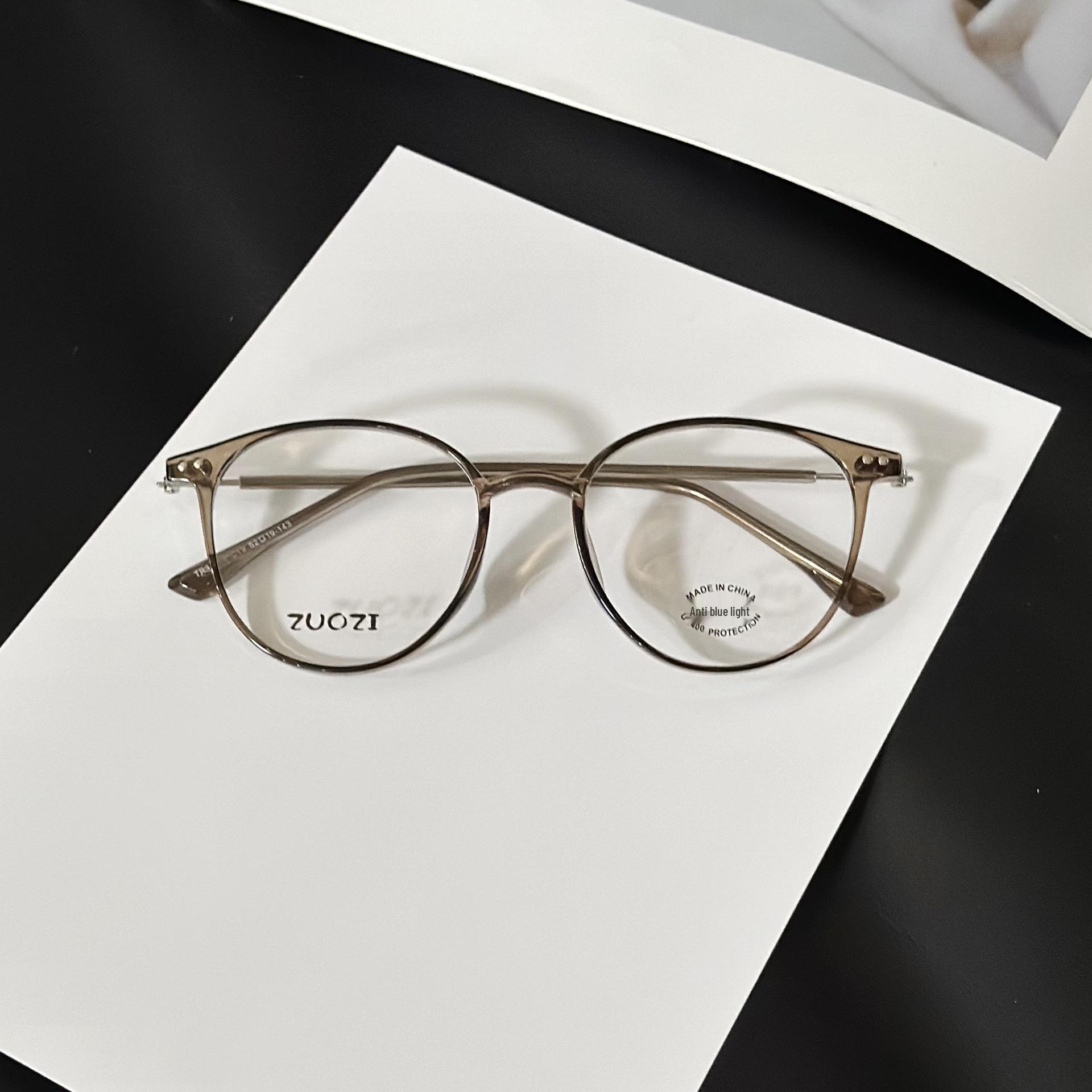 

Женские модные круглые очки с оправой из ТР и линзами, блокирующими синий свет, для близорукости