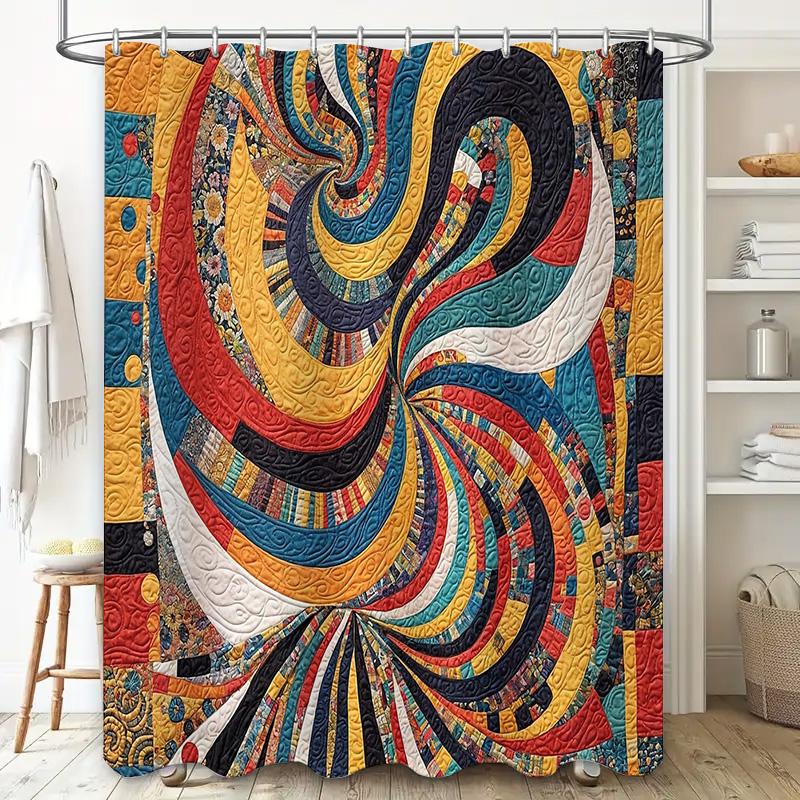 Boho Duschvorhang Abstrakt Gemustertes Gewebe Badezimmer Dekor Waschbar Modern Künstlerisch Heimtextil Wohnzimmer Wandbehang