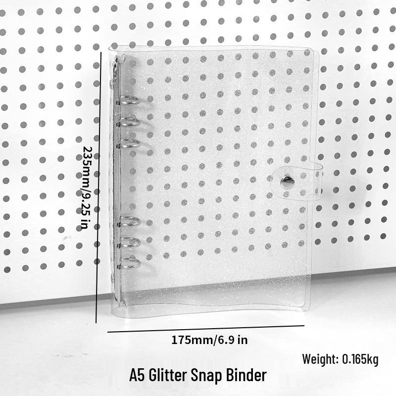 Новый прозрачный ПВХ фотоальбом и дневник на 6 колец для вкладышей, A5/A6, мягкая обложка A6