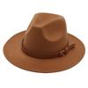 Felt Top Hat Tibetan Style Jazz Fedora Hats New Roll Brim Cowgirl Cap  Outdoor Riding