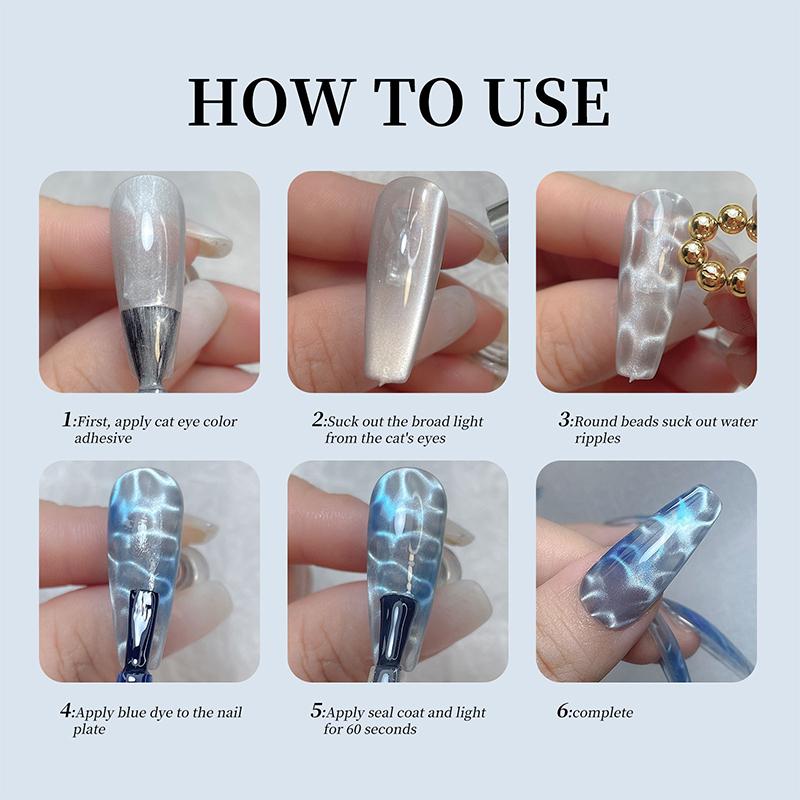 10/20pcs Gold Sliver Round Nail Art Magnetic Bead Set Multi-Functional Colorful Magnet Stick For Water Wave Ripple Cat Eye Desig