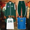 4 Pcs/Set Squid Series Cosplay Costume Sweatshirt Jacket Pants T-shirt Vest Set Zip-up Jacket Drawstring Trousers Tracksuit Cosplay Parties Daily Wear