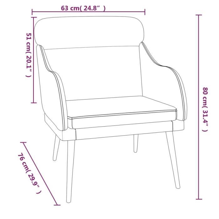 351443 vidaXL Armchair Cream 63x76x80 Cm Velvet