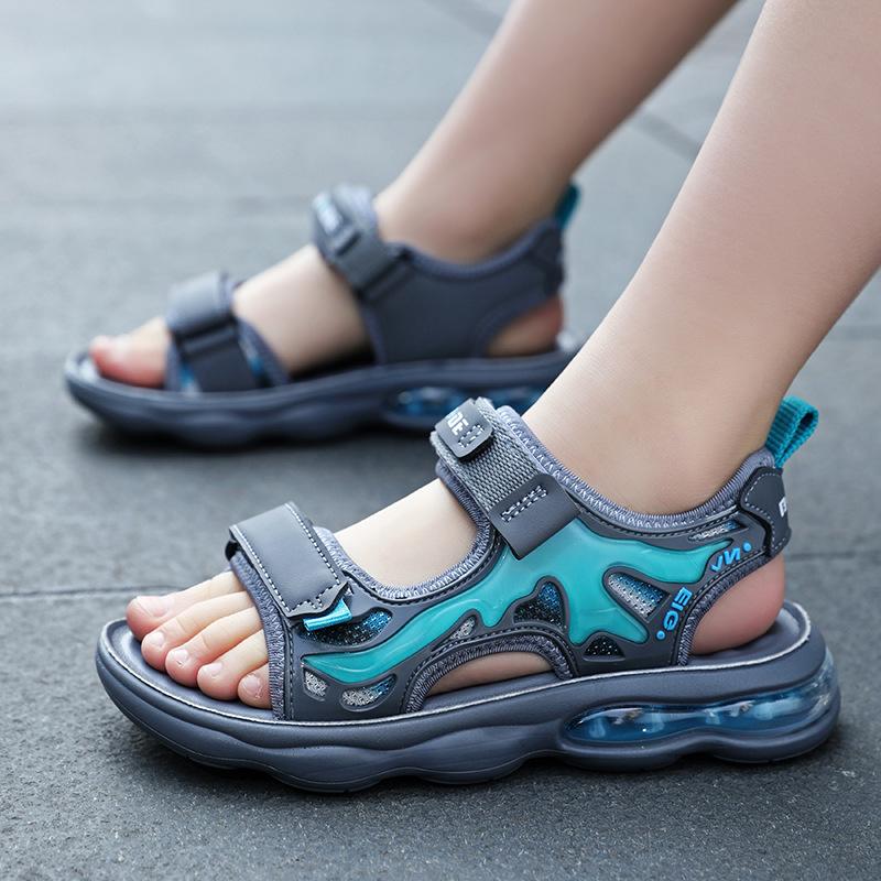 New summer bottom medium and large outdoor soft children's men's fashion sandals outer sand 2025 Shangqi sandals boys beach