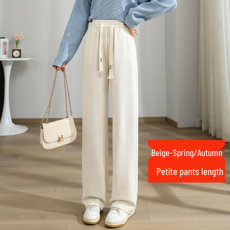 

Женские вельветовые брюки палаццо больших размеров - Зимние, Длина в пол, Миниатюрные, Очень длинные, Повседневные, Длиной 9/10 для весны и осени S for 40-47.5kg