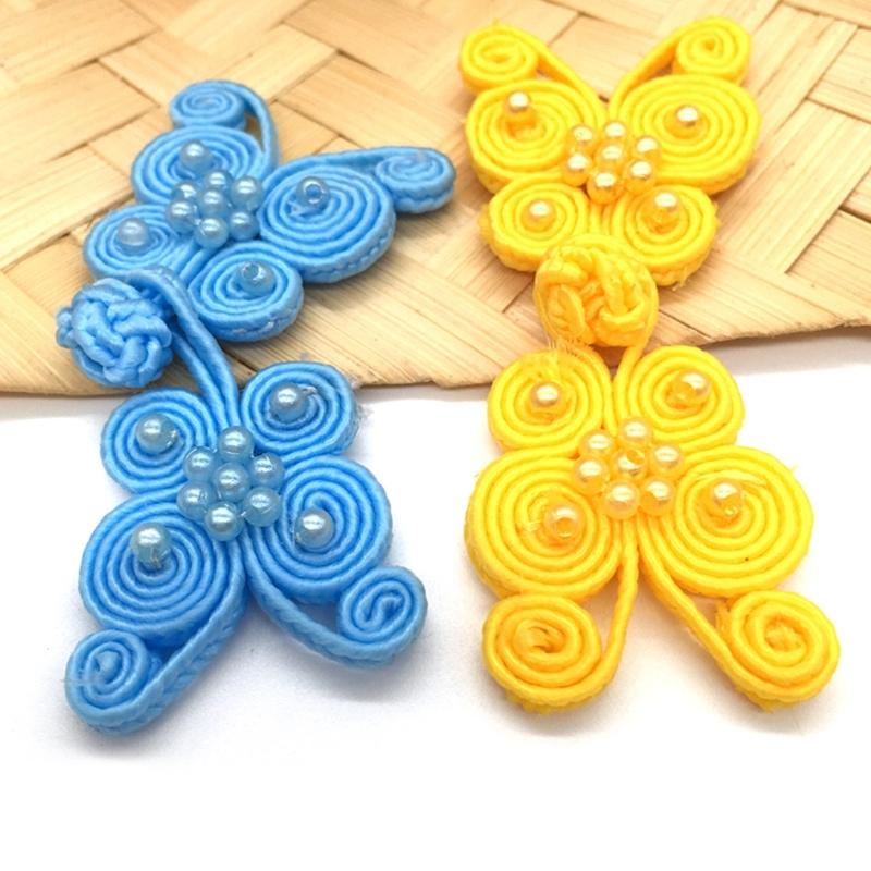 Butterfly Chinese Traditional Button Sewing Crafted Frog Buttons Sew On for DIY Handcraft Cheongsam Embellishment