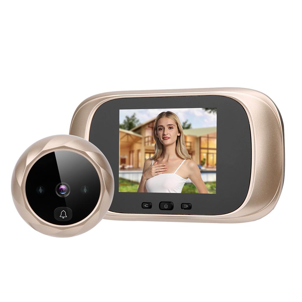 Visor de Porta Visual LCD TFT de 2,8 polegadas Visão Noturna IR Câmera de Armazenamento Cíclico Campainha Ding Dong Controle de Acesso Inteligente