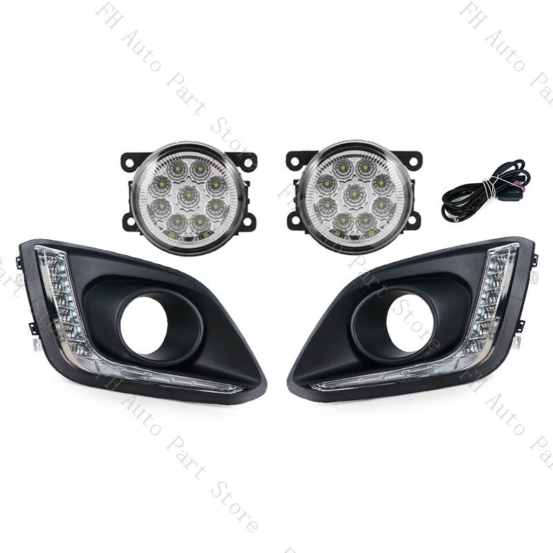 

1Set LED White Front Bumper DRL Daytime Driving Running Lamp For Suzuki Swift 2014 2015 2016 Fog Light Foglamp