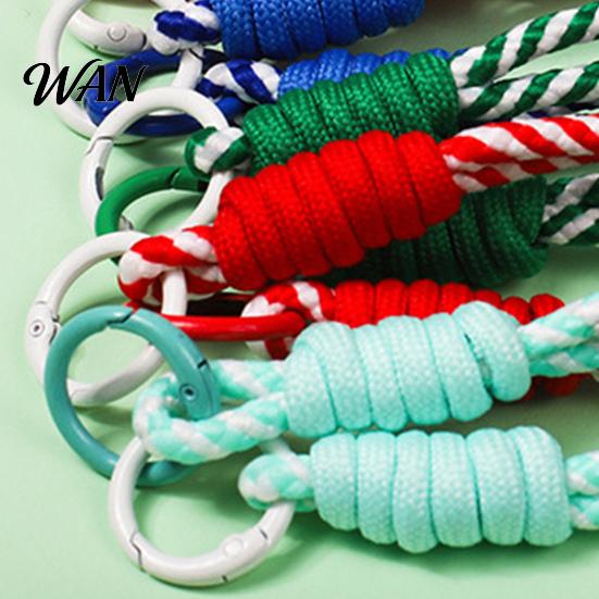 Braided Rope Accessory Pendant Short Wrist Strap with Hanging Ring Outdoor Activity Wear-Resistant Lightweight Lanyard Portable Water Bottles