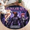 Chainsaw Man Round Area Rug Carpet Rug For Living Room Bedroom Sofa Playroom Decor Nonslip Floor Mat